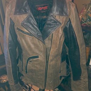DS DANIEL SMART LEATHER BIKER JACKET MADE IN PAKISTAN SZ.(3XL)